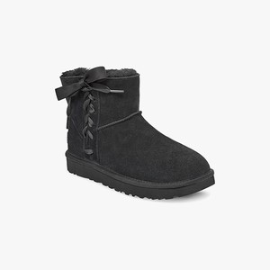 Ugg Classic Lace Mini Klassiska Stövlar Dam Svarta (693175DYX)